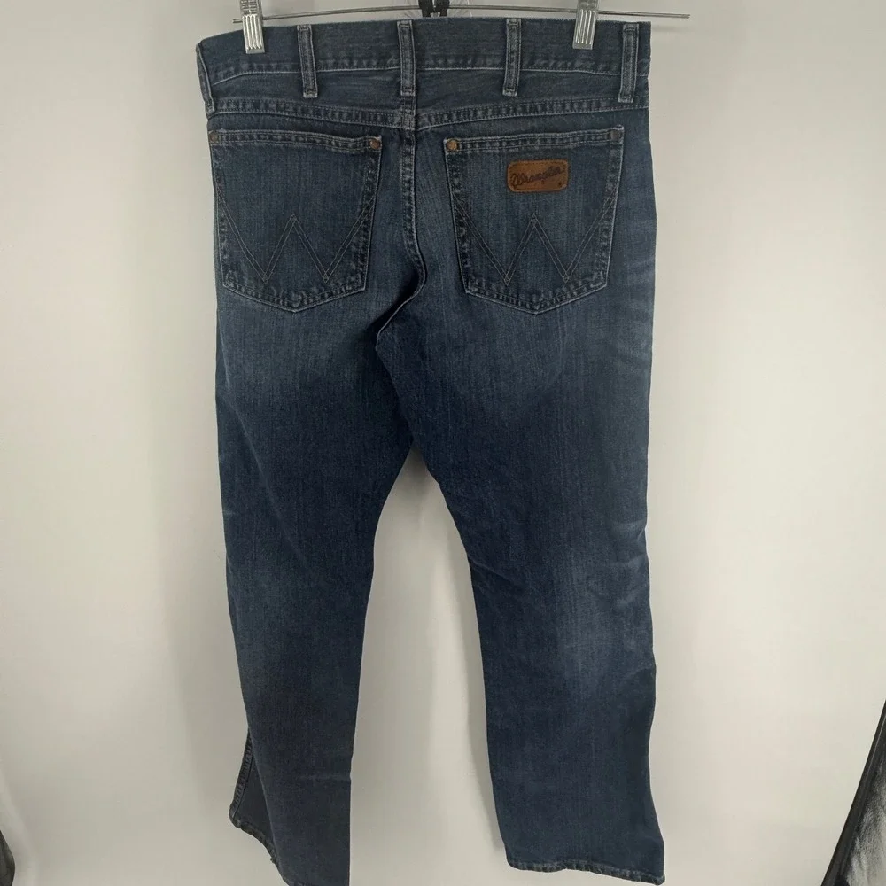 Wrangler Retro Slim Bootcut Jeans Mens 32x32 Dark Wash Blue Denim 77MWZSD Mexico